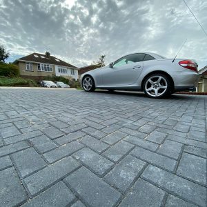 driveway with permeable paving